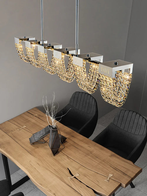 suspension en cristal de luxe pour décoration intérieure moderne - vue 5 sur 10