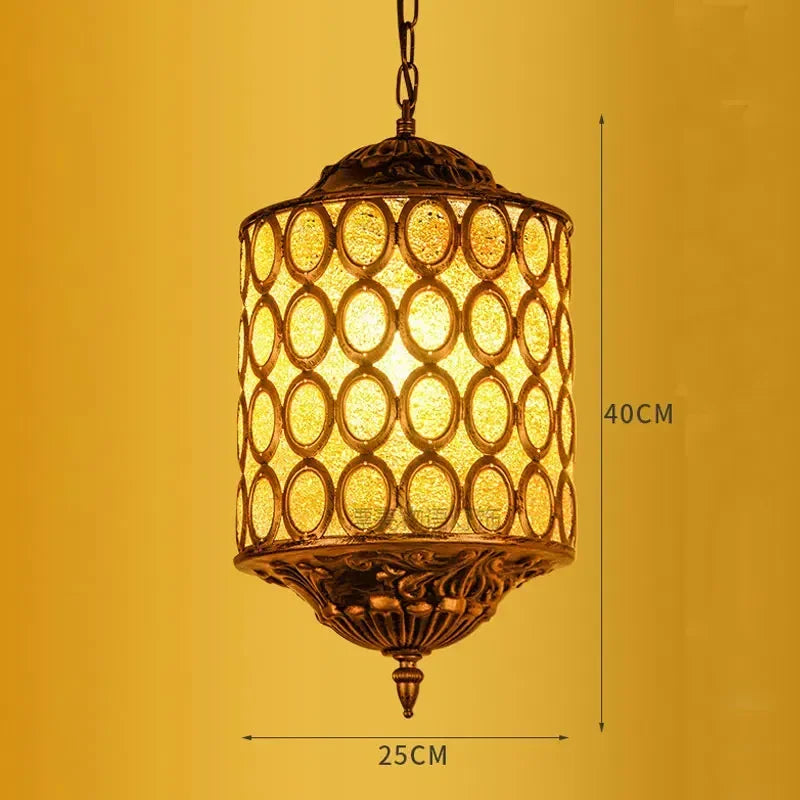 lustre suspendu asiatique décoratif pour intérieur bohème - vue 12 sur 18