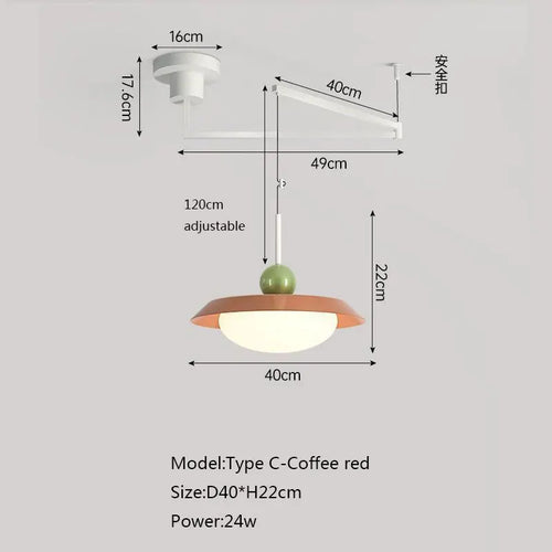Suspension nordique led décoration maison éclairage intérieur - vue 18 sur 18