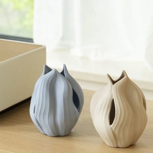 vase en céramique nordique pour décoration et arrangements floraux - vue 3 sur 8