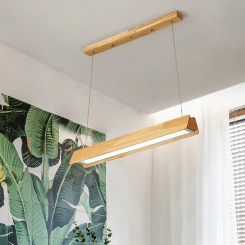 lustre de bureau simple style nordique en rondins pour magasins - vue 2 sur 12