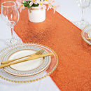 Chemin de table orange à paillettes décoration fête