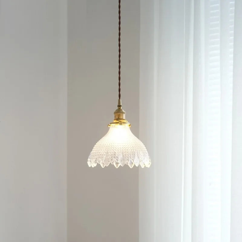 suspension nordique vintage en verre et laiton luminaire décoratif
