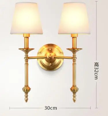 applique murale antique à LED avec abat-jour en tissu - vue 9 sur 10