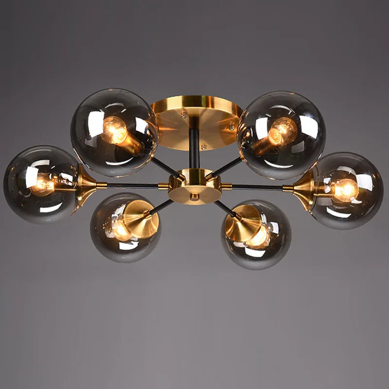 lustre moderne en verre clair pour une déco élégante - vue 3 sur 22
