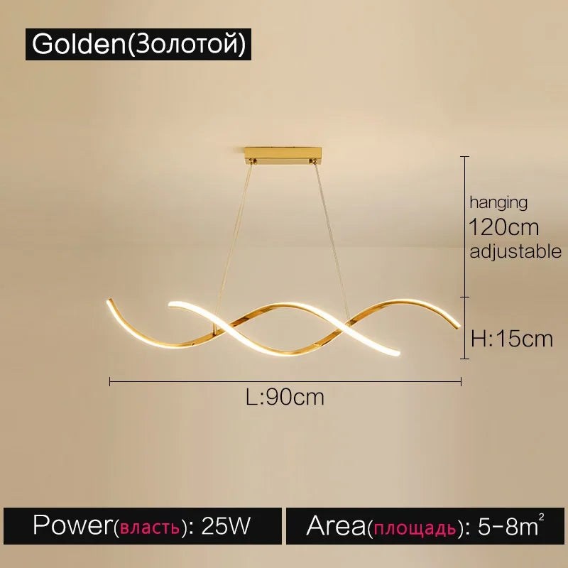 Living room chandelier Northern Europe chandelier creative restaurant ceiling lighted long chandelier living room lights - vue 12 sur 12