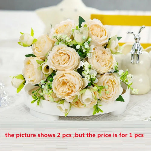 pivoines artificielles en soie pour décoration élégante et raffinée - vue 16 sur 15