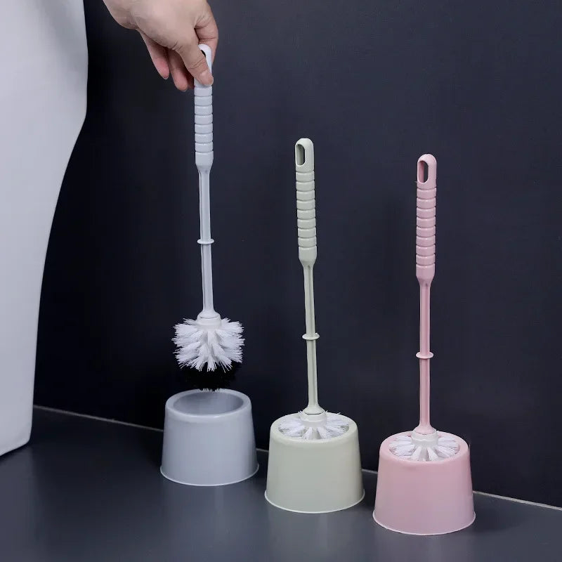 brosse de toilette avec support et poils souples pour nettoyage rapide - vue 3 sur 8