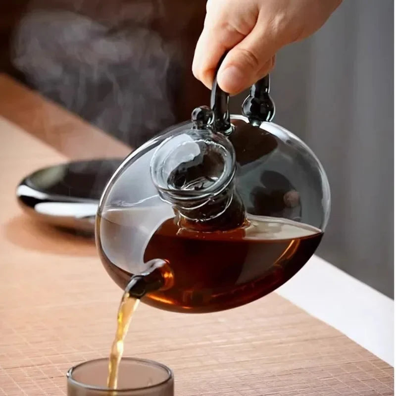 theiere en verre resistante chaleur avec filtre 450ml - vue 4 sur 4