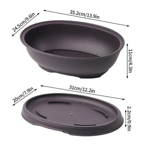 pots de fleurs rectangulaires imitation argile pour jardin extérieur - vue 12 sur 30