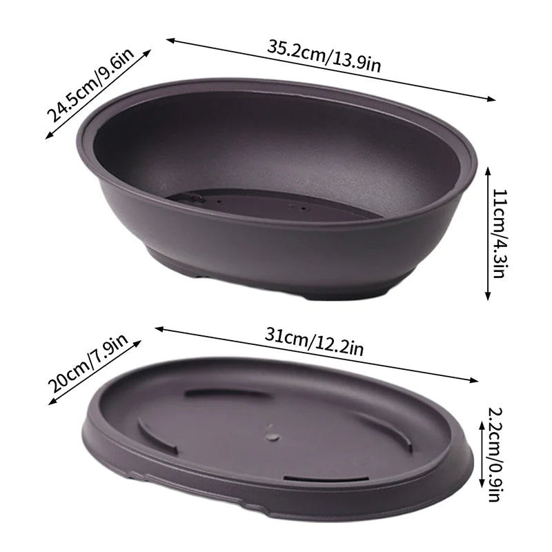 pots de fleurs rectangulaires imitation argile pour jardin extérieur - vue 11 sur 30