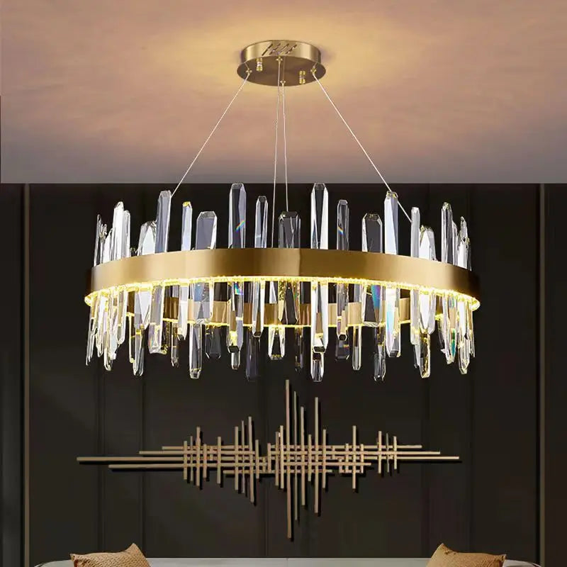 lustre en cristal à led design moderne pour intérieur - vue 4 sur 11