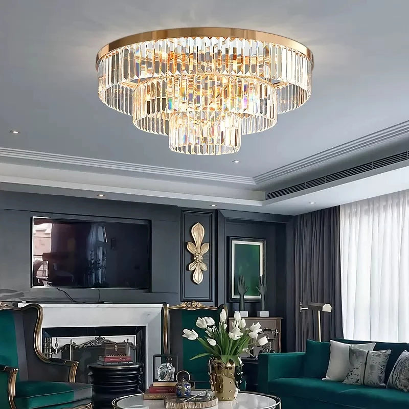 lustre en cristal luxe pour décoration intérieure et éclairage élégant - vue 3 sur 10