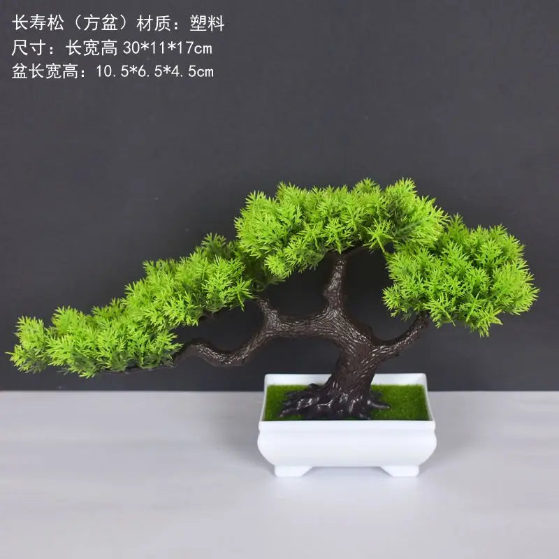 plante artificielle bonsaï en plastique pour décoration intérieure - vue 4 sur 41