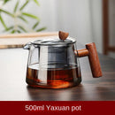 Théière gaiwan en verre résistant chaleur 400-500ml
