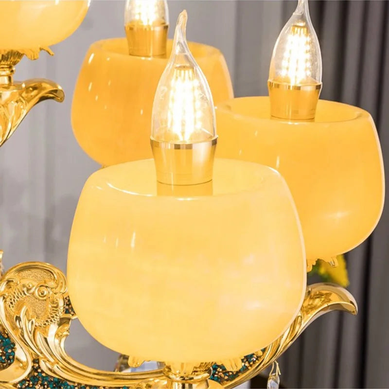 lustre moderne en alliage de zinc style rétro pour ambiance chaleureuse - vue 6 sur 12
