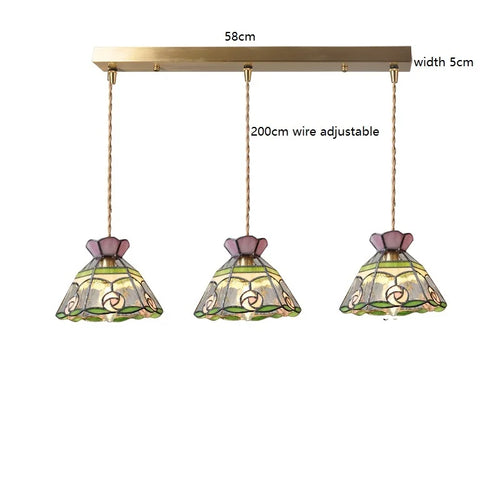 suspension fleur verre cuivre nordique moderne led iwhd europe syle - vue 20 sur 26