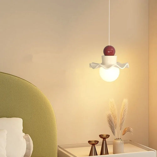 suspension led fleur style nordique pour décoration intérieure - vue 2 sur 16