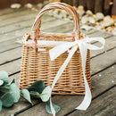 panier à fleurs en osier tissé à la main pour décoration rustique