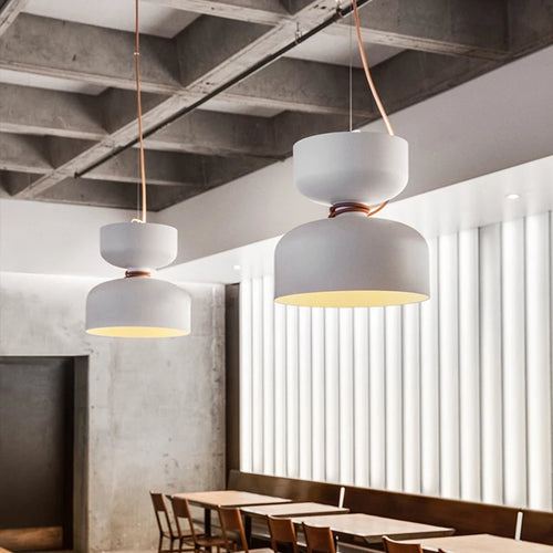 suspension nordique led en fer forgé design moderne - vue 3 sur 17