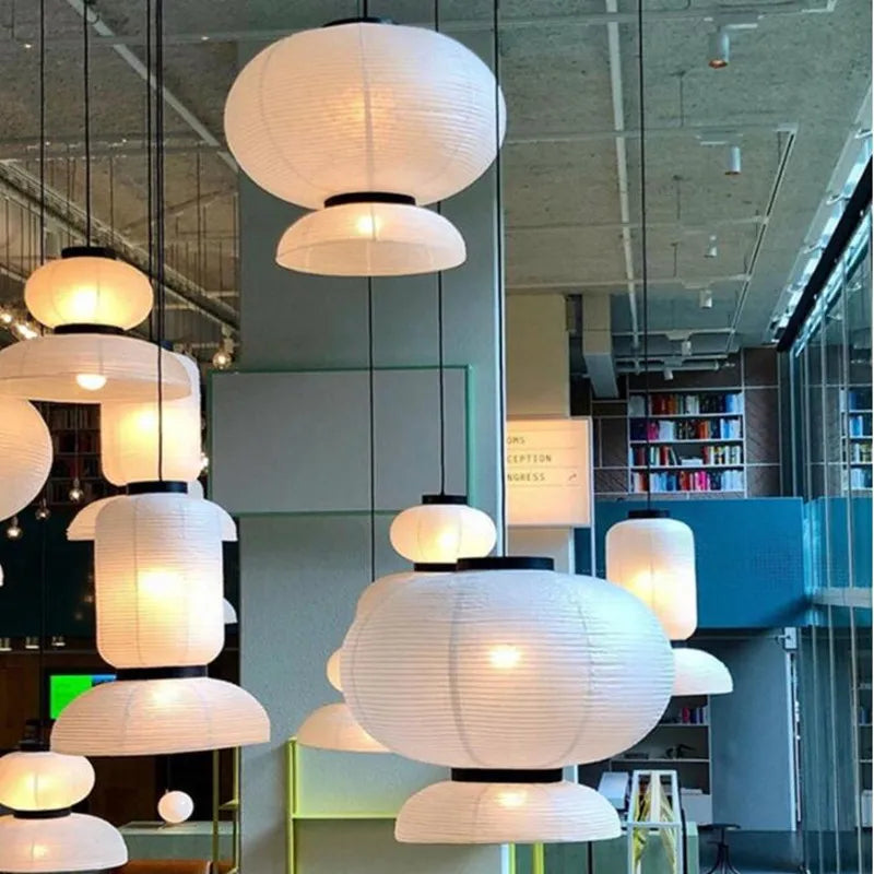 suspension en papier de riz au design danois pour décoration intérieure - vue 4 sur 9