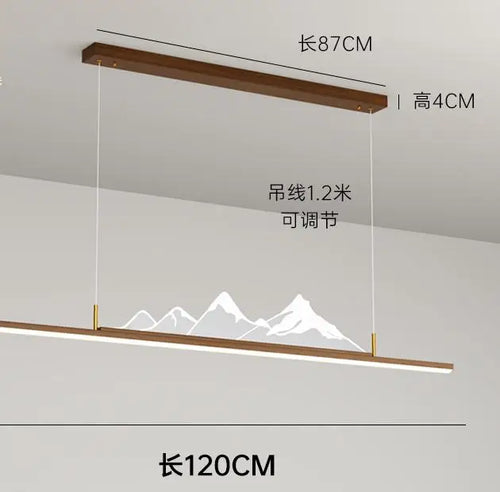 lustre de style chinois pour restaurant et bureau montagne - vue 9 sur 10