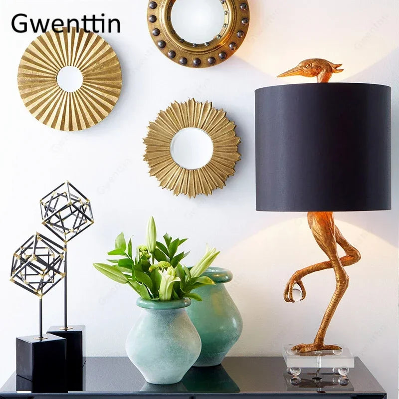 lampe de table autruche design créatif pour décoration intérieure moderne - vue 3 sur 7