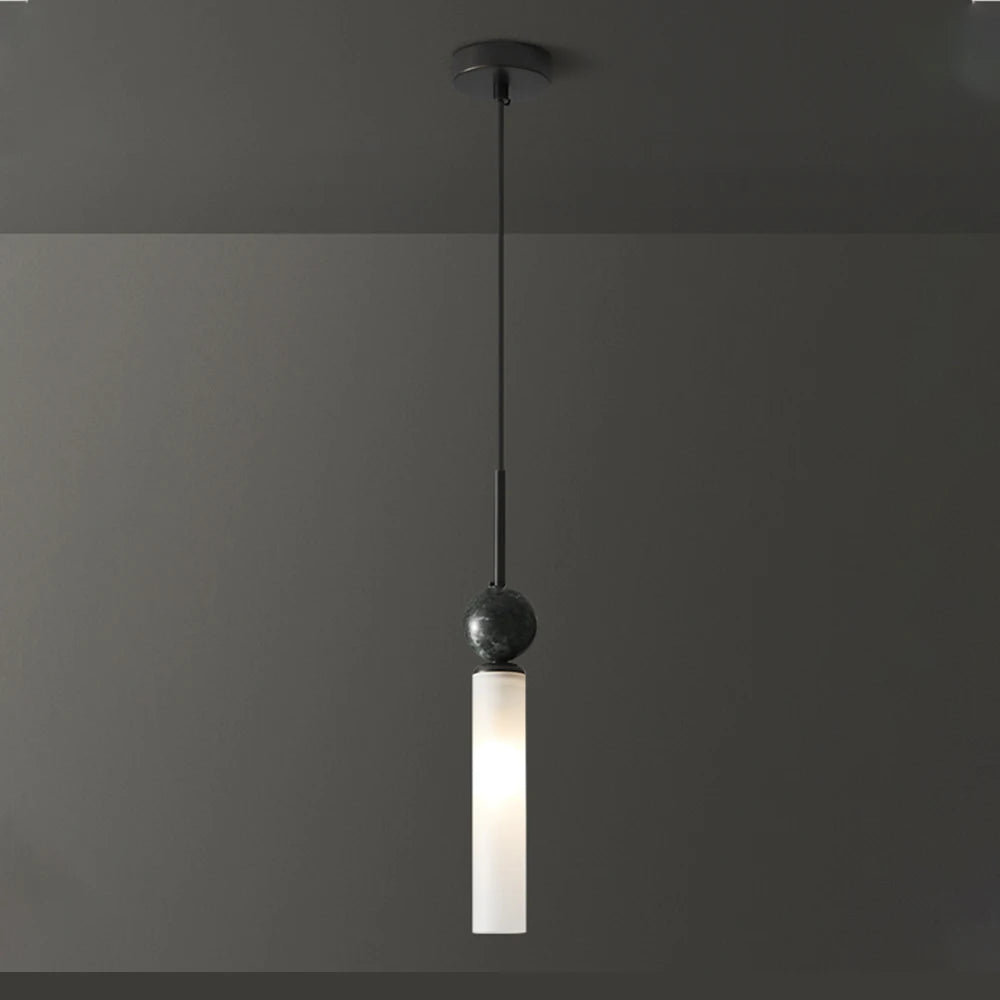 Italian minimalist all copper bedroom bedside chandelier, luxurious marble master bedroom, minimalist living room, background wa - vue 3 sur 8
