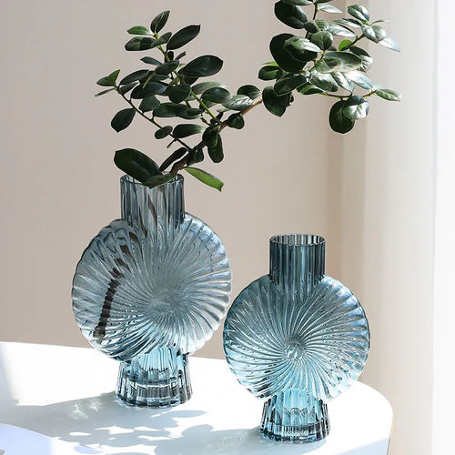 vase en verre moderne à motif spirale pour décoration intérieure - vue 2 sur 8