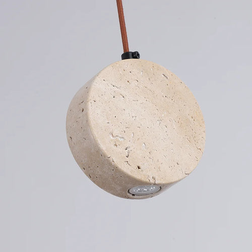 suspension vintage en pierre naturelle avec abat-jour cloche - vue 7 sur 6
