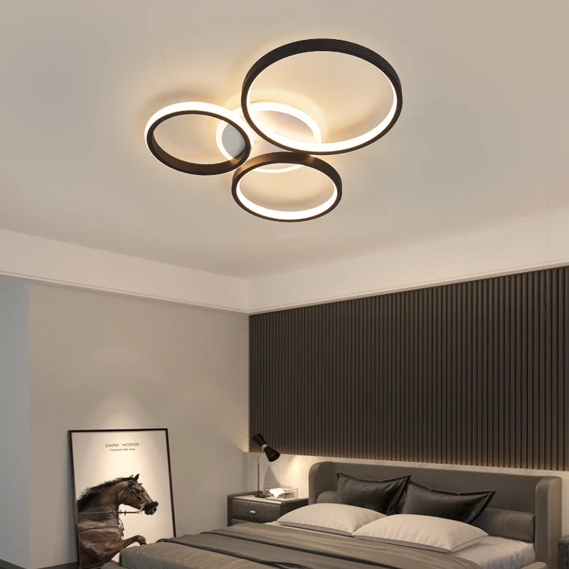 lustre moderne à LED pour décoration intérieure élégante - vue 3 sur 10