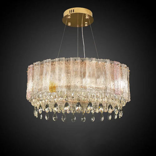 lustre en cristal de luxe avec lumières led nordiques - vue 4 sur 5