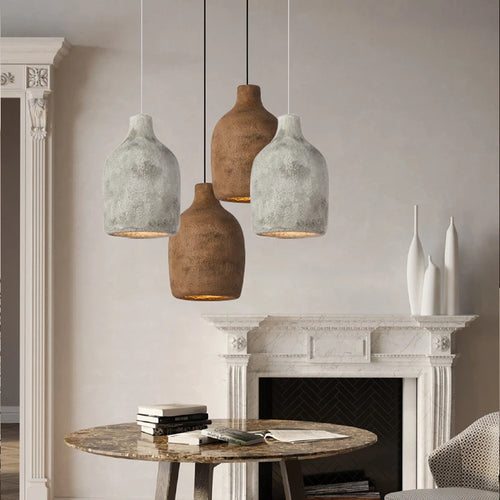 Nordique wabi-sabi vent suspension LED lumières lustre Restaurant Bar Loft salle à manger décor à la maison chambre chevet suspension luminaire - vue 2 sur 15