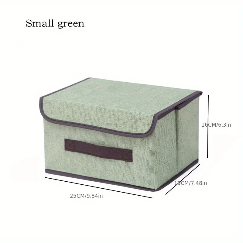 boîte de rangement en tissu pliable avec couvercle anti-poussière - vue 11 sur 12