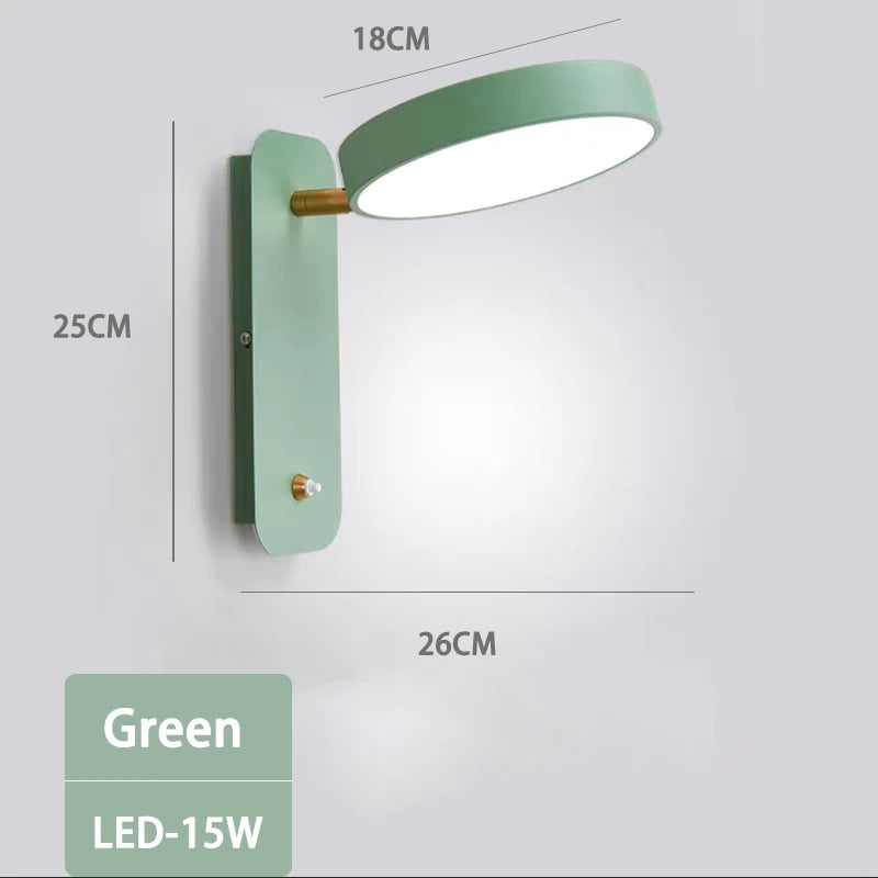applique murale à led rotative pour éclairage intérieur moderne - vue 8 sur 9