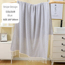serviette de plage turque rayures pompons grande taille