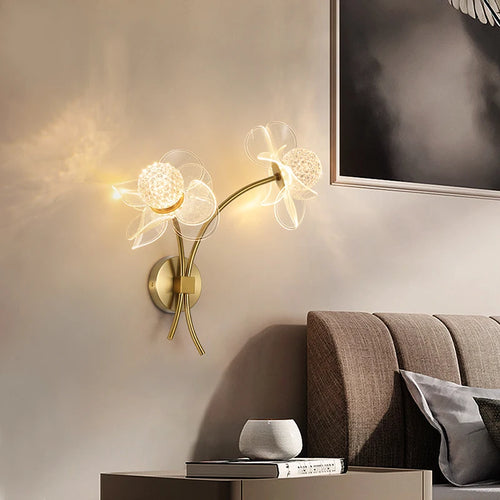 applique murale fleur pour éclairage doux et décoratif - vue 3 sur 16