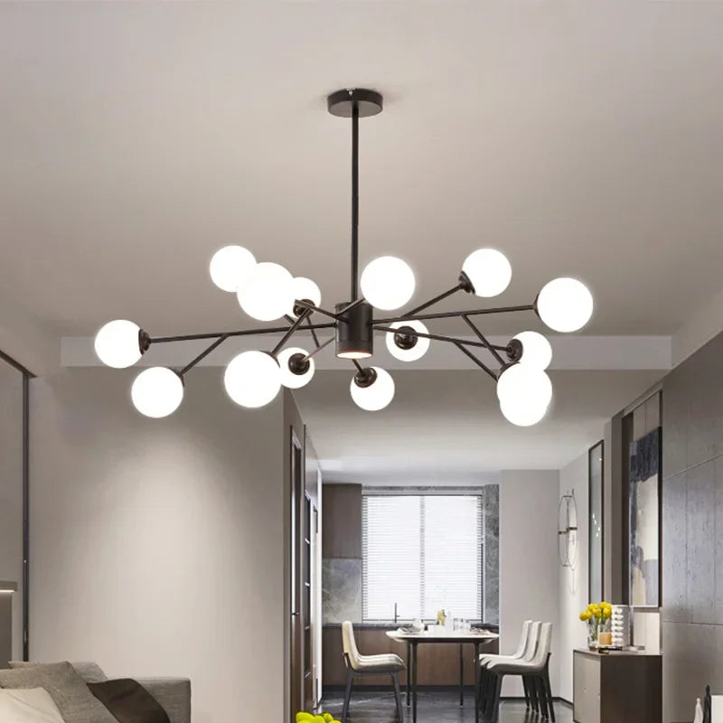 lustre led design élégant pour éclairage intérieur moderne - vue 4 sur 16