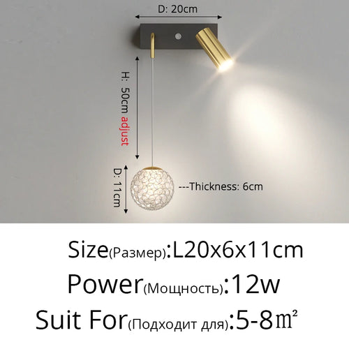 applique murale moderne à deux têtes design créatif pour intérieur - vue 7 sur 11