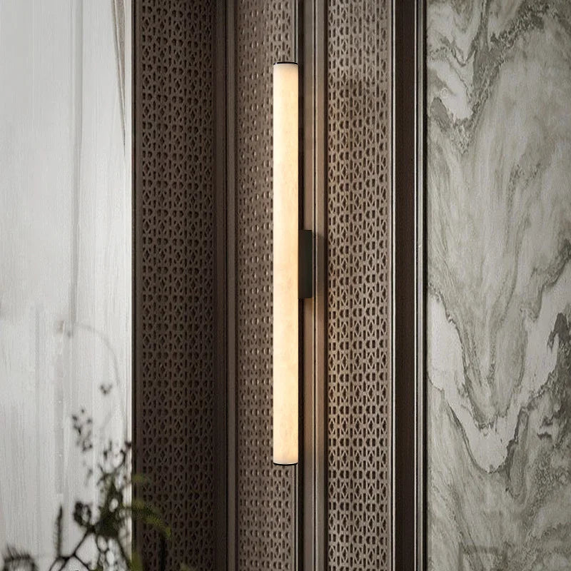 applique murale minimaliste en marbre et cuivre design moderne élégant - vue 3 sur 14