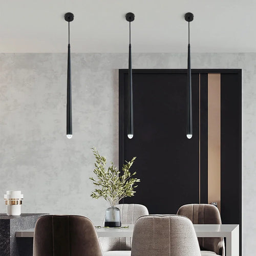 Cône suspension LED lampe Long Tube bulle acrylique cuisine île salle à manger boutique Bar comptoir décoration cylindre tuyau suspension - vue 7 sur 6