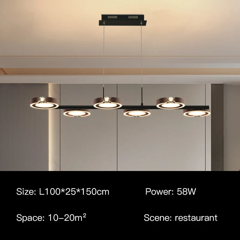suspension led moderne au design minimaliste élégant pour intérieur - vue 12 sur 18