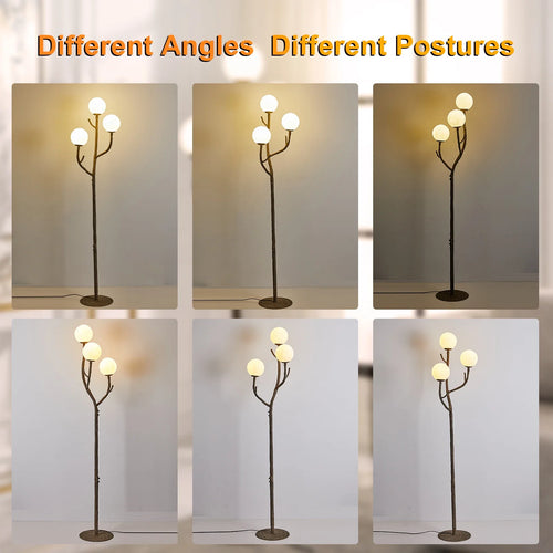 lampadaire en métal artisanal inspiré de la nature - vue 6 sur 7