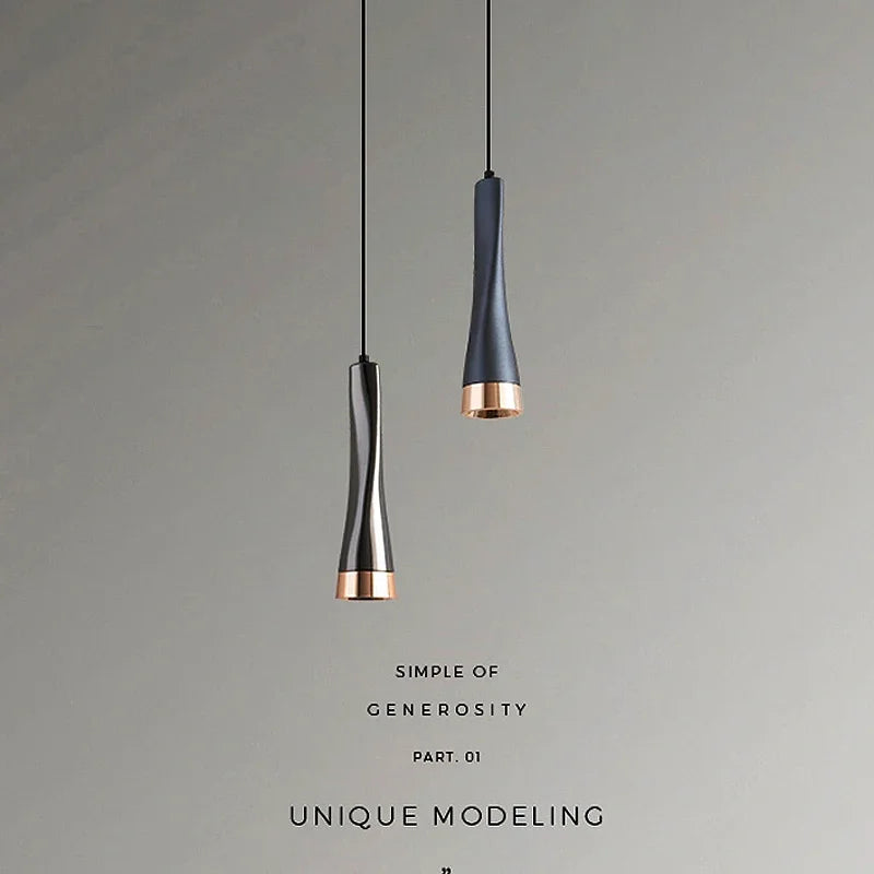Lamp Modern Bedside Lights Elegant Aluminum Light Fixtures Adjustable Mini Metal Ceiling Lights For Kitchen Island Dining Room - vue 2 sur 10