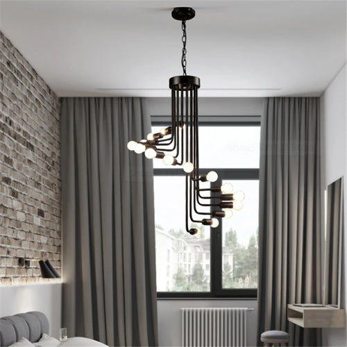 lustre moderne à LED style nordique pour loft et restaurant - vue 3 sur 11