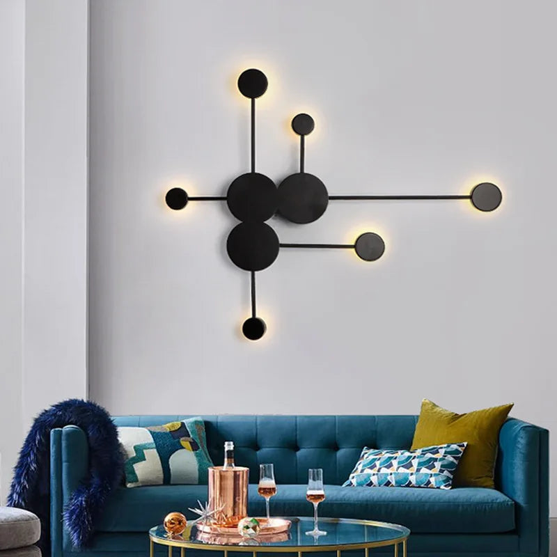 Modern Nordic Black Wall Lamp  AC110V AC220V Bedroom Bedside Wall Sconce Light Art Decoration Fixtures Living Room Wall Lights - vue 2 sur 23