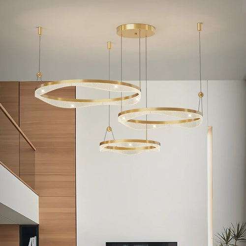 lustre moderne à led pour décoration intérieure élégante et contemporaine - vue 3 sur 16