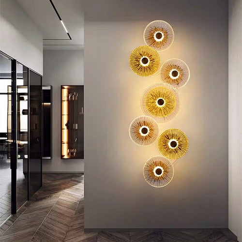 Nordique créatif LED verre applique moderne Simple combinaison applique salon chambre Restaurant luxe décoration applique murale - vue 3 sur 12
