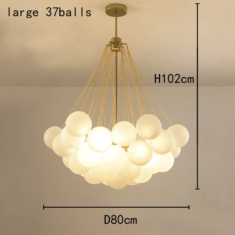 lustre boule de verre moderne led suspension nordique suspendu