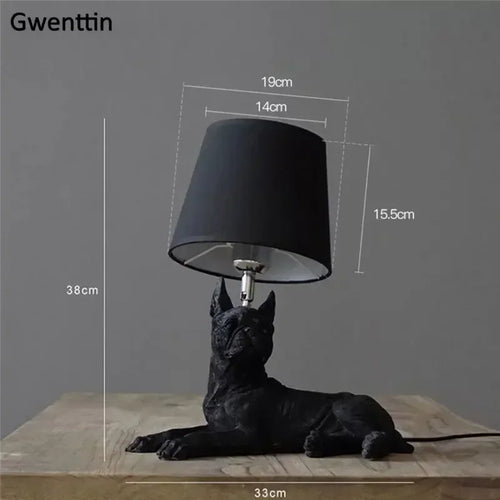 lampe de table moderne pour chiot en résine décorative - vue 13 sur 16